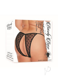 Barely B Polka Dot Open Panty Ps Blk