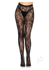 Seamless Chantilly Floral Tights Os Blk