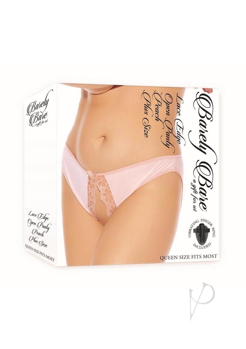 Barely B Lace Edge Open Panty Ps Peach