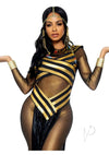 Nile Queen Dress 3pc Sm Blk/gld