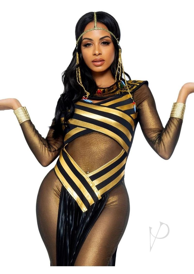 Nile Queen Dress 3pc Sm Blk/gld