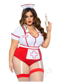 Nurse Feelgood 2pc 1x/2x Red/wht