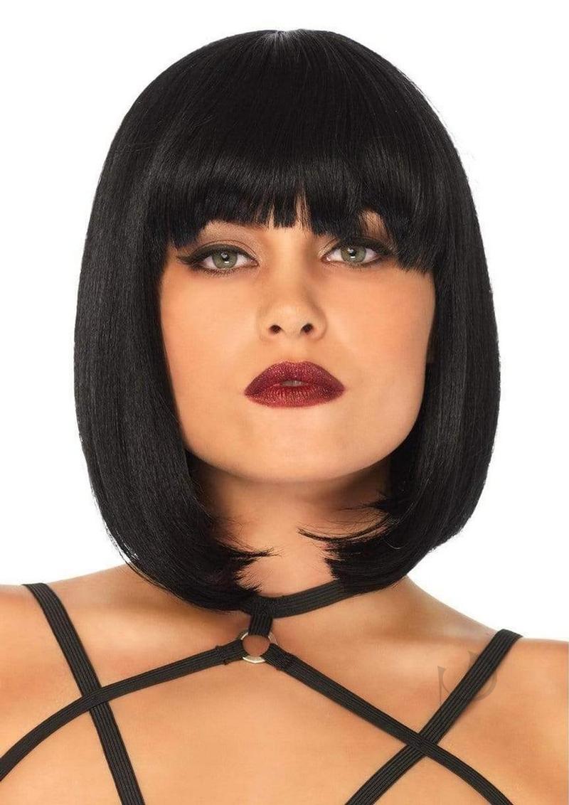 Short Natural Bob Wig Os Blk