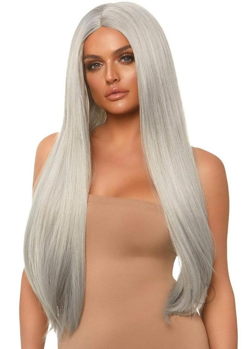 Long Straight 33 Cntr Part Wig O/s Gry