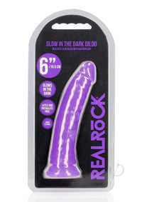 Realrock Slim Dildo 6 Gitd Purple