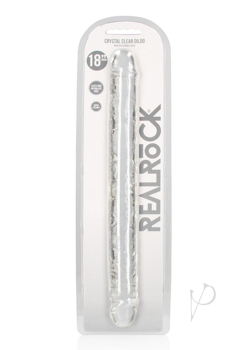 Realrock Crystal Clear Dbl Dong 18 Tra