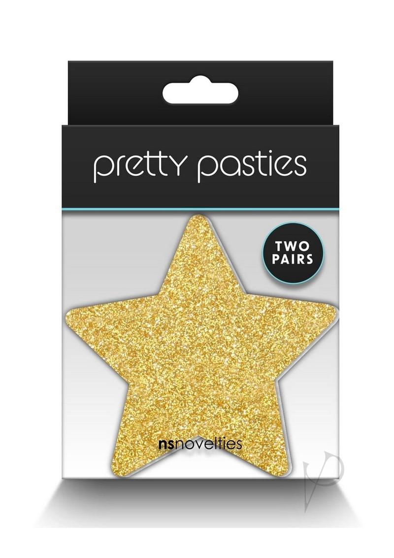 Pretty Pasties Glitter Stars Blk/gld