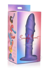 Simply Sweet Swirl Dildo Purple