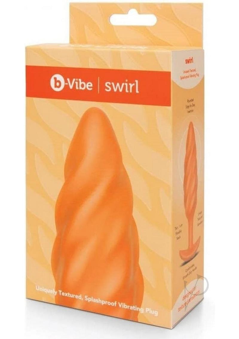 B-vibe Swirl Texture Plug Orange