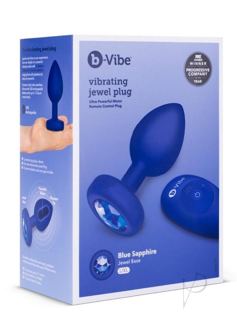 B-vibe Vibrate Jewel Plug L/xl Navy