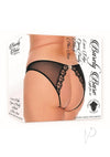 Barely B Lace Edge Open Panty Ps Blk