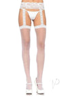 Sheer Thi Hi Lace Garter Belt Os Wht