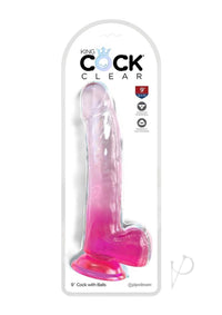 Kc 9 Cock Clear W/balls Pink