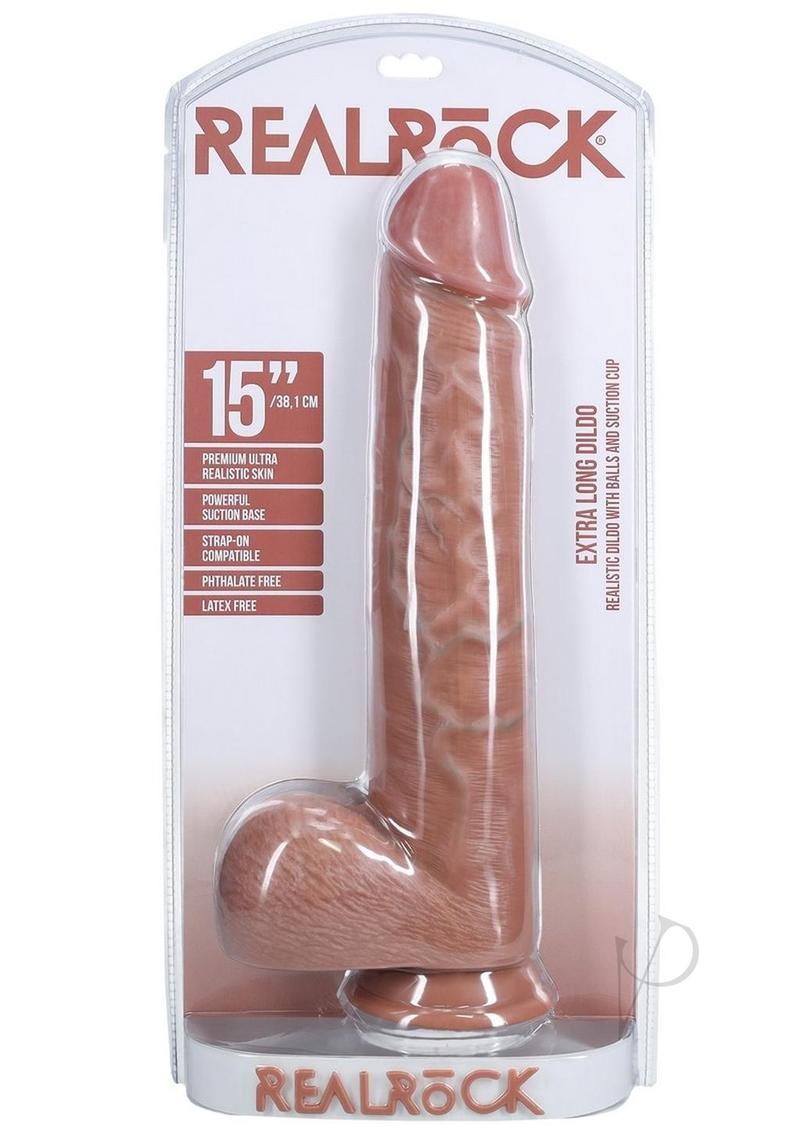 Realrock Xl Straight W Balls 15 Tan