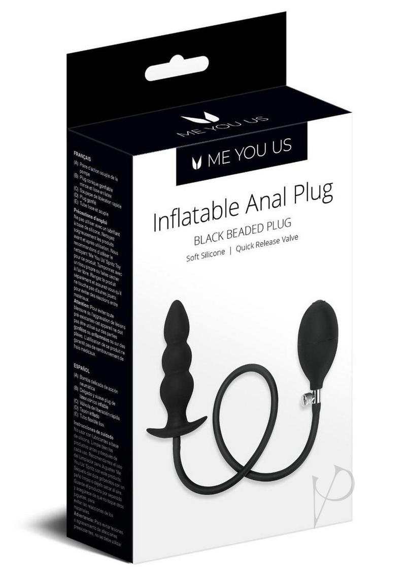 Myu Inflatable Anal Beaded Plug Blk