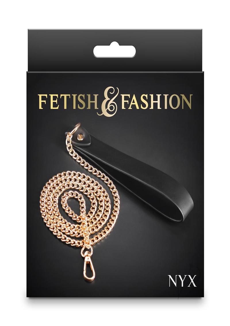 Fetish Fashion Nyx Leash Blk/gld