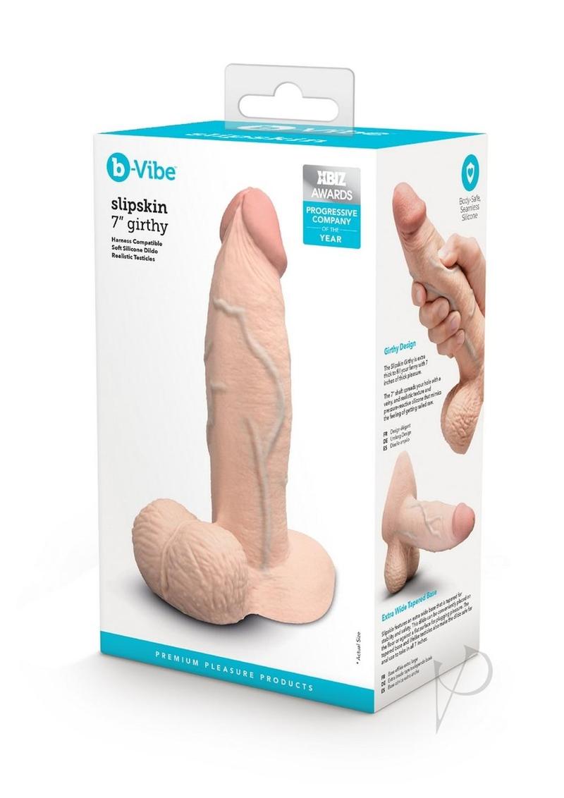 B-vibe Slipskin Dildo Girthy 7 Crm