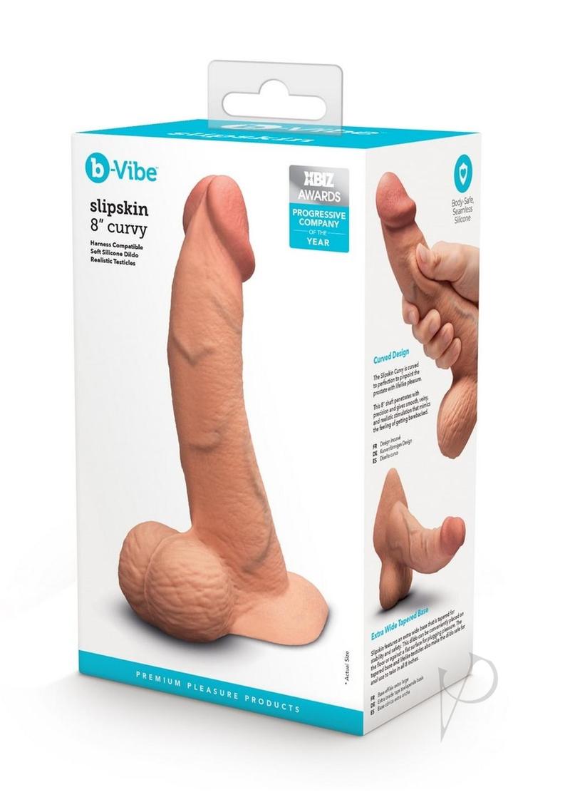 B-vibe Slipskin Dildo Curve 8 Moc