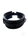 Padded Leather Collar Black