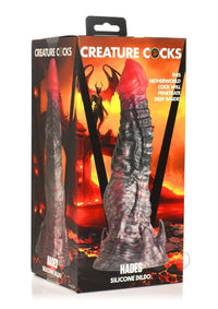 Creature Cocks Hades Silicone Dildo Medium Black & Red