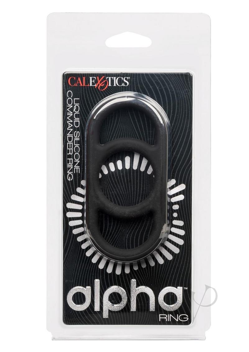 Alpha Silicone Commander Ring Black