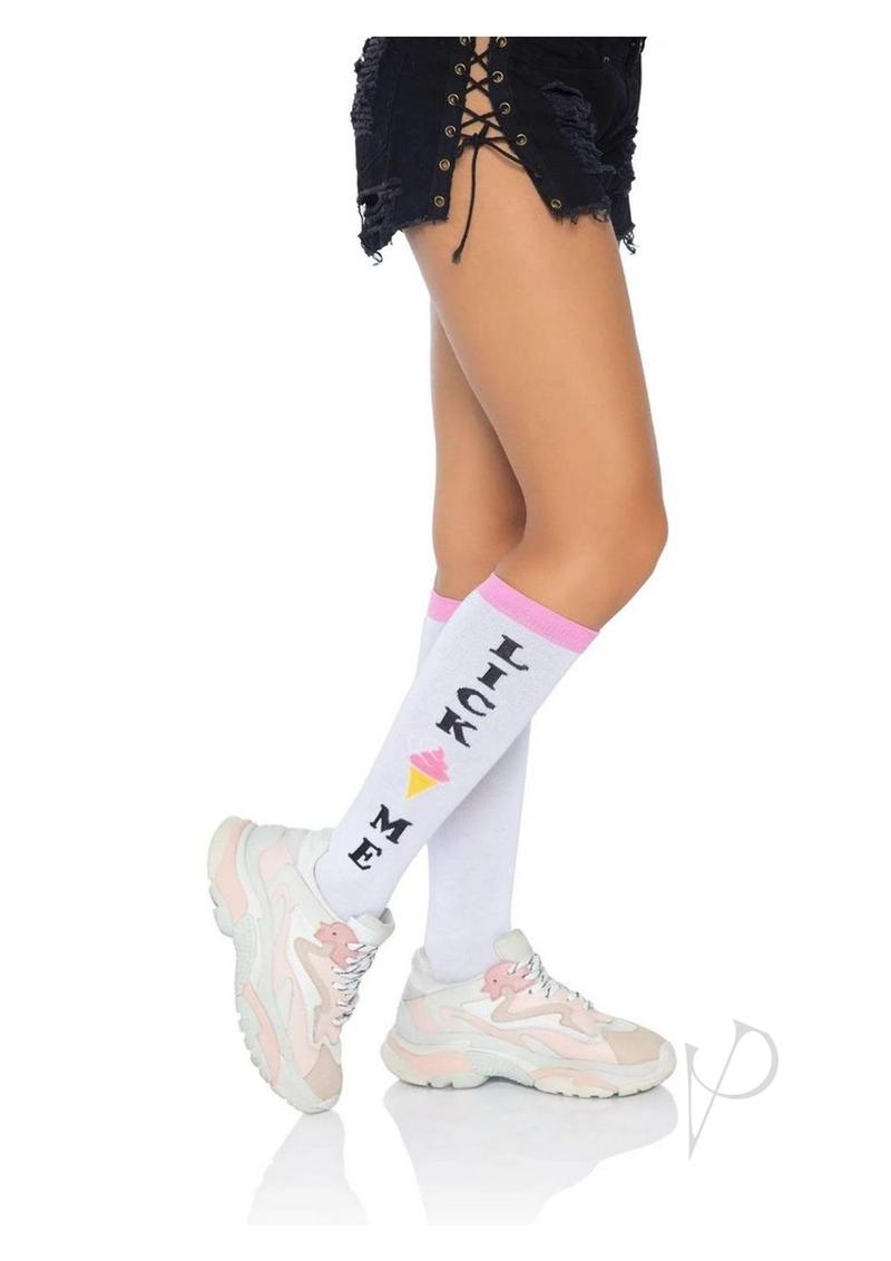 Lick Me Knee Socks Os Multicolor