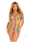 Rainbow Stripe Cross Halter Mini Os