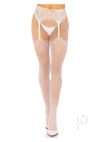 Faux Garter Fish Tight Backseam Os Wht