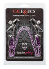 Nipple Clamps - Purple Chain