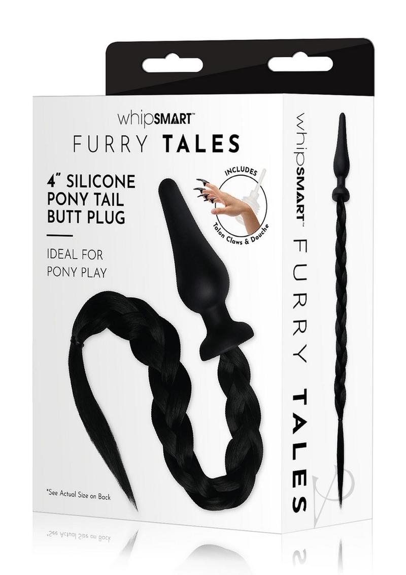 Whipsmart Silicone Plug 4 Pony Tail Blk