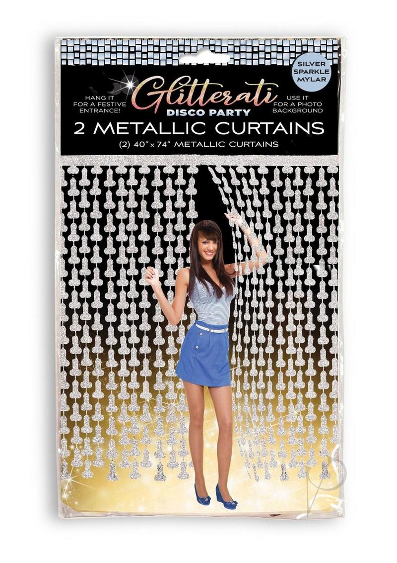 Glitterati Disco Penis Curtains 2ea 6`