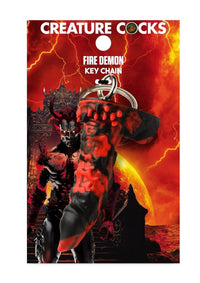 Creature Cock Fire Demon Keychain